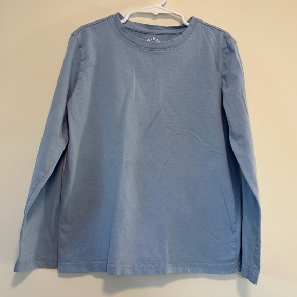 Primary Kids Long Sleeve Class Tee Shirt Light Blue 100% Cotton Size 8-9 - Picture 1 of 4